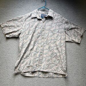 ONO Hawaiian Shirt Mens XL Aloha Camp Tropical Button Up Short Sleeve